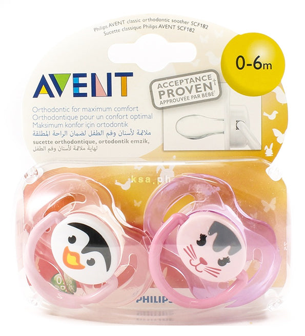 Philips Avent Sucettes Soothie 0-6m Rose X2