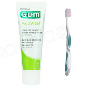 Gum Dentifrice ActiVital 75ml + Brosse À Dent Offerte