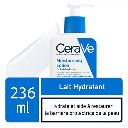 cerave lait hydratant leger peau seche a tres seche 236ml