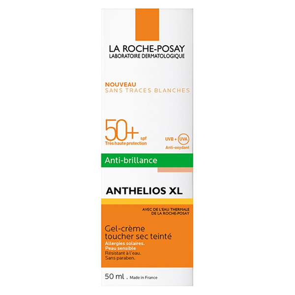 la roche-posay anthelios xl creme solaire matifiante teintee spf50+ peau mixte a grasse acneique 50ml