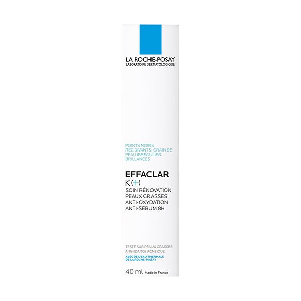 la roche-posay effaclar k+ soin anti-oxydant et anti-sebum peau grasse 40ml