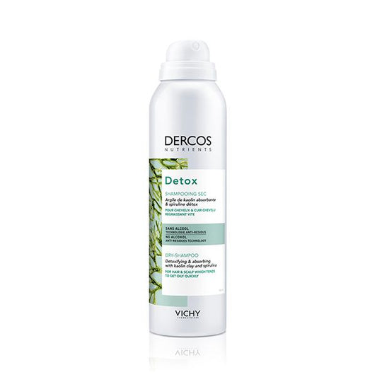 vichy dercos nutrients detox shampoing sec cheveux gras 150ml