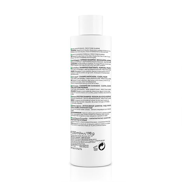 vichy dercos shampoing traitant anti-pelliculaire sensitive cuir chevelu sensible 200ml